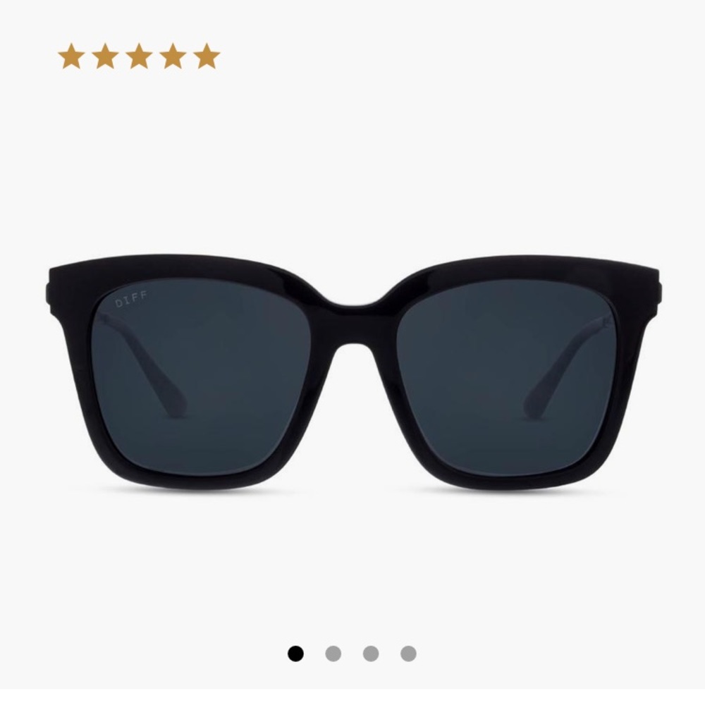 DIFF Bellla Black  polarized sunglasses.